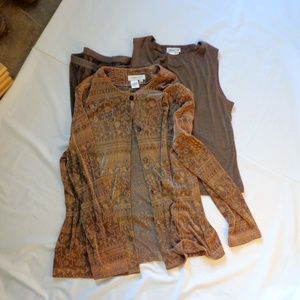 Coldwater Creek 3 piece Knit Set